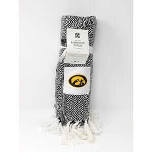 NCAA Iowa Hawkeyes Hawks 50" x 60" Farmhouse Throw Knit Fringe Blanket